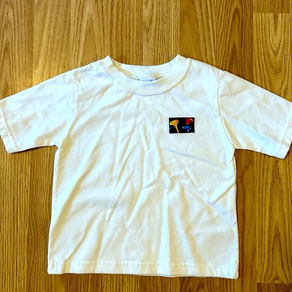 Little Ones White Tee w/ Embroidered Sorry Game Piece Graphic - Size 2T - NWT - Picture 1 of 6